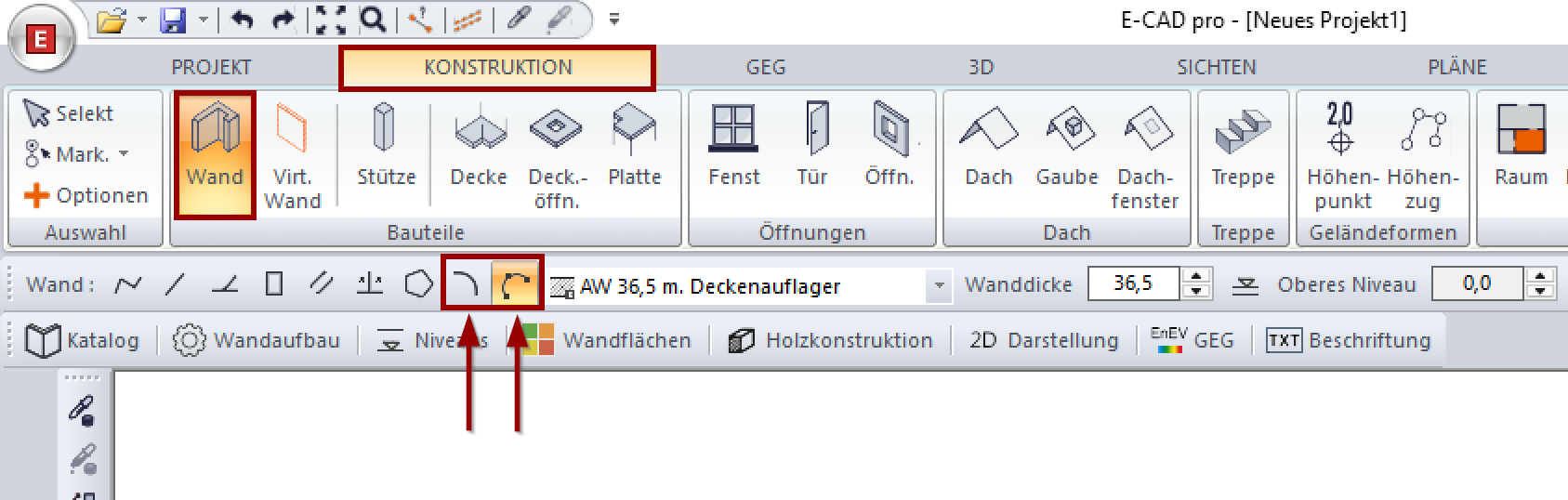 Optionen zum ausrunden