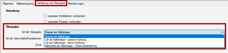 Art der Übergabe